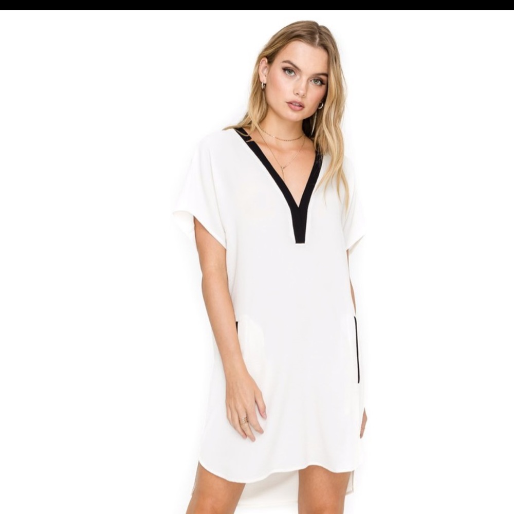 Astr V Neck Shift Dress